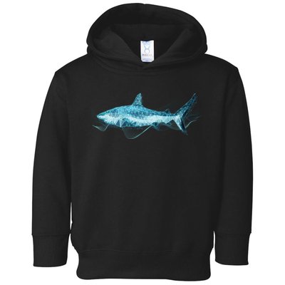 Retro Digital Polygon Shark Toddler Hoodie