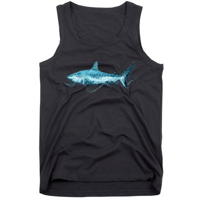 Retro Digital Polygon Shark Tank Top