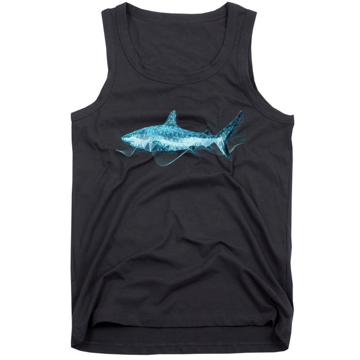 Retro Digital Polygon Shark Tank Top