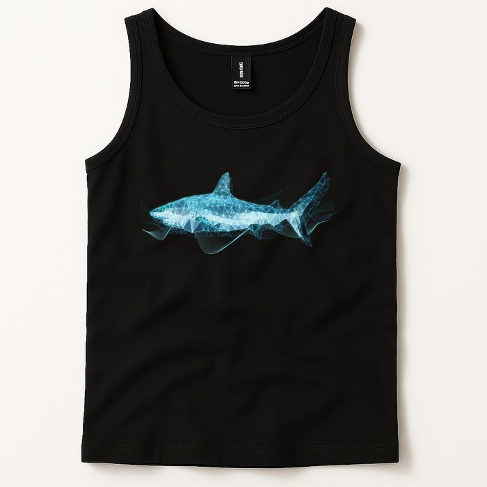 Retro Digital Polygon Shark Tank Top