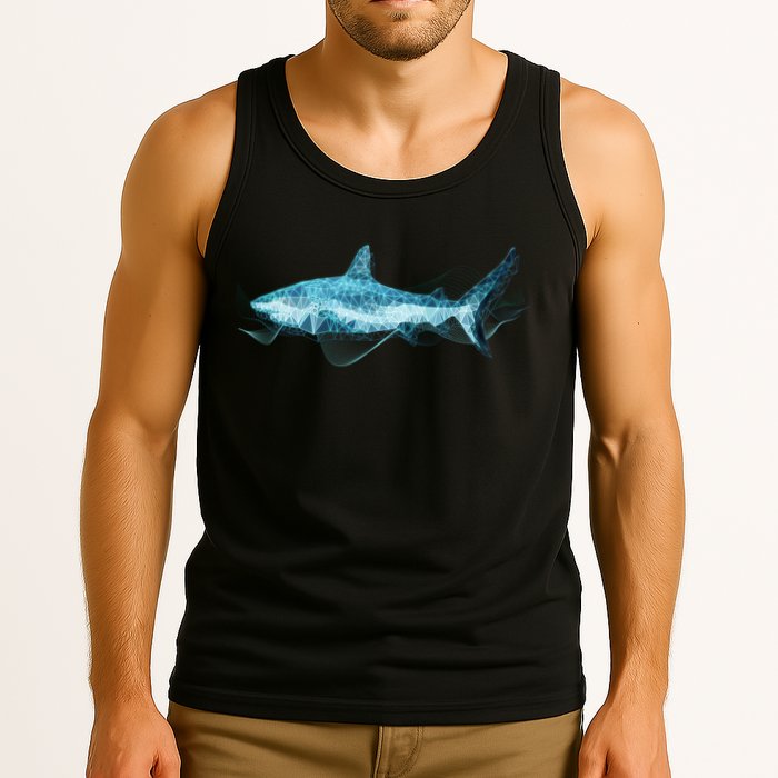 Retro Digital Polygon Shark Tank Top