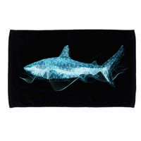 Retro Digital Polygon Shark Microfiber Hand Towel