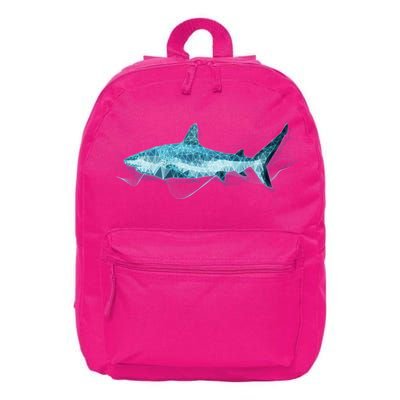 Retro Digital Polygon Shark 16 in Basic Backpack