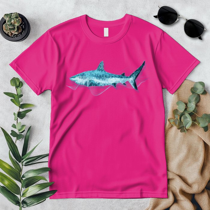 Retro Digital Polygon Shark Premium T-Shirt