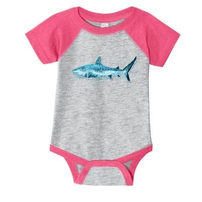 Retro Digital Polygon Shark Infant Baby Jersey Bodysuit