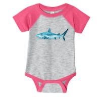 Retro Digital Polygon Shark Infant Baby Jersey Bodysuit