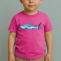 Retro Digital Polygon Shark Toddler T-Shirt