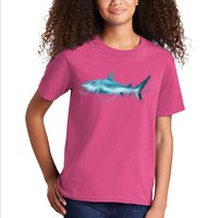Retro Digital Polygon Shark Kids T-Shirt