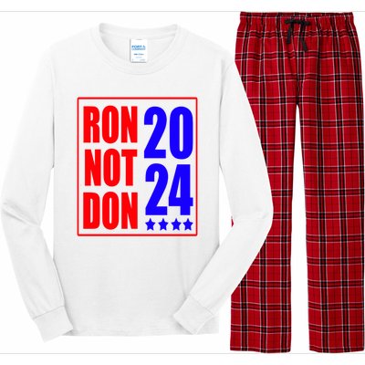 Ron DeSantis President 2024 Ron Not Don Funny Trump Long Sleeve Pajama Set