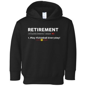 Retirement Definition Pickleball Retired Sport Player Gift Toddler Hoodie