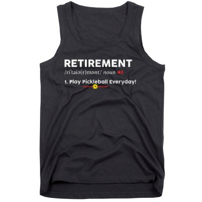 Retirement Definition Pickleball Retired Sport Player Gift Tank Top