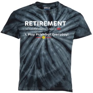 Retirement Definition Pickleball Retired Sport Player Gift Kids Tie-Dye T-Shirt