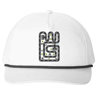 Racing Dad Play Car Race On Dad Snapback Five-Panel Rope Hat