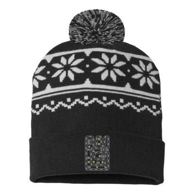 Racing Dad Play Car Race On Dad USA-Made Snowflake Beanie