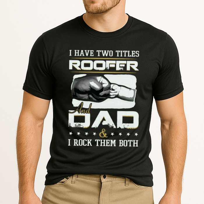 Roofer Dad Quote Design Roofing Apparel Cooling Performance Crew T-Shirt
