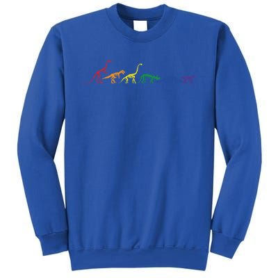 Rainbow Dinosaur Queer T Rex Fossil Skeletons Lgbt Pride Gift Sweatshirt