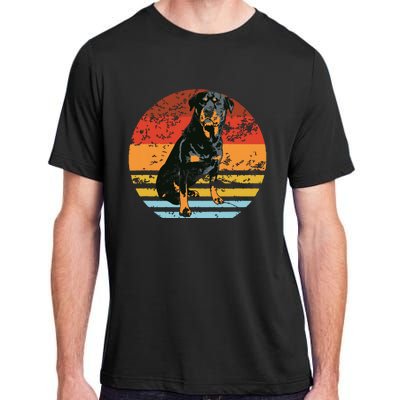 Rottweiler Dogs Retro Style Rottie Cool Cute Pet Doglover Adult ChromaSoft Performance T-Shirt