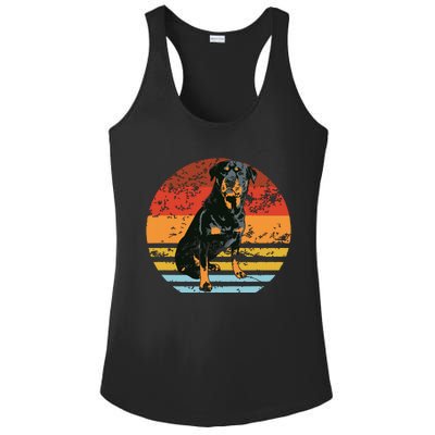 Rottweiler Dogs Retro Style Rottie Cool Cute Pet Doglover Ladies PosiCharge Competitor Racerback Tank