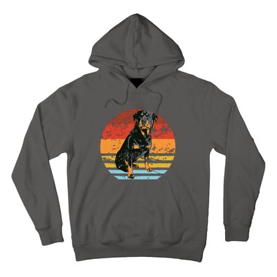 Rottweiler Dogs Retro Style Rottie Cool Cute Pet Doglover Hoodie