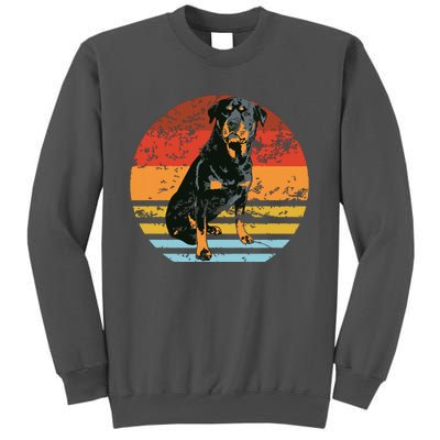 Rottweiler Dogs Retro Style Rottie Cool Cute Pet Doglover Tall Sweatshirt