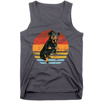 Rottweiler Dogs Retro Style Rottie Cool Cute Pet Doglover Tank Top