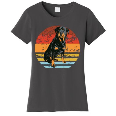 Rottweiler Dogs Retro Style Rottie Cool Cute Pet Doglover Women's T-Shirt