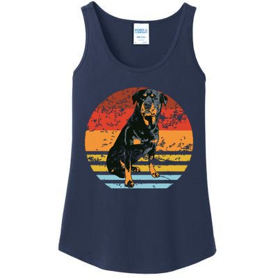 Rottweiler Dogs Retro Style Rottie Cool Cute Pet Doglover Ladies Essential Tank