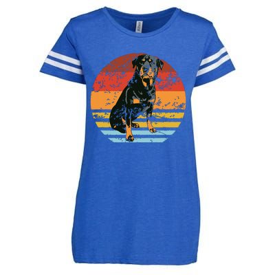 Rottweiler Dogs Retro Style Rottie Cool Cute Pet Doglover Enza Ladies Jersey Football T-Shirt