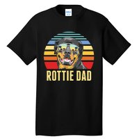 Rottie Dad Rottweiler Dog Vintage Retro Sunset Beach Vibe Tall T-Shirt