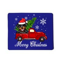 Rottweiler Dog Riding Red Truck Christmas Decoration Pajama Cute Gift Mousepad