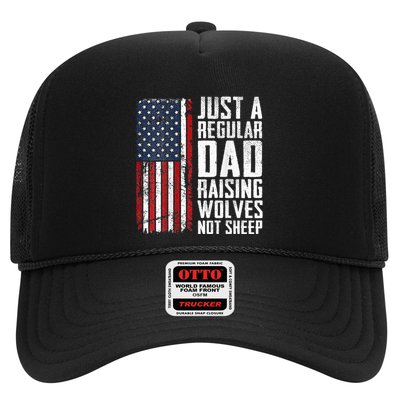 Regular Dad Raising Wolves Not Fathers Day Trucker Hat