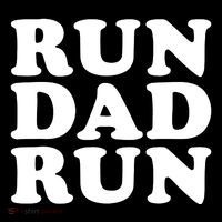 Run Dad Run Marathon Running Spectator Stripe Pom Pom Beanie