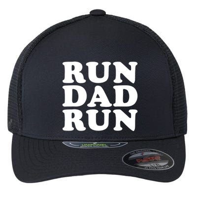 Run Dad Run Marathon Running Spectator Flexfit Unipanel Trucker Cap