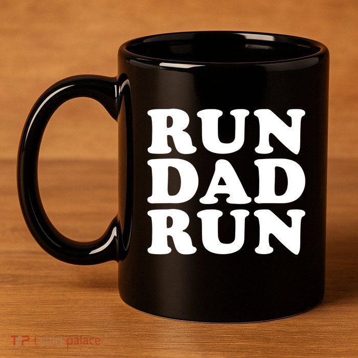 Run Dad Run Marathon Running Spectator 11oz C Handle Ceramic Mug