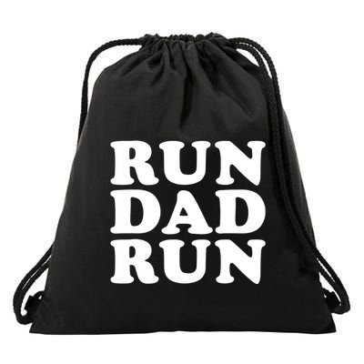 Run Dad Run Marathon Running Spectator Drawstring Bag