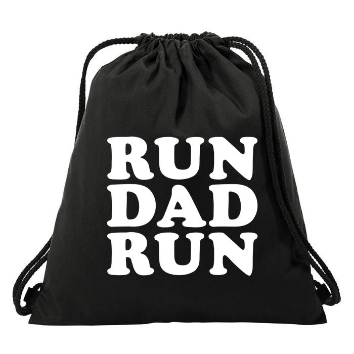 Run Dad Run Marathon Running Spectator Drawstring Bag