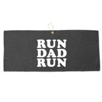 Run Dad Run Marathon Running Spectator Large Microfiber Waffle Golf Towel
