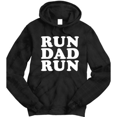 Run Dad Run Marathon Running Spectator Tie Dye Hoodie