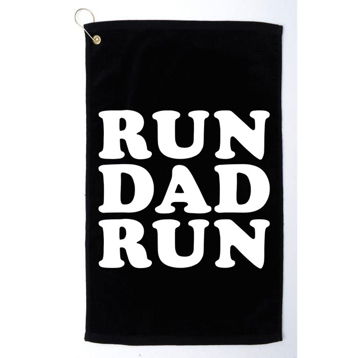 Run Dad Run Marathon Running Spectator Golf Towel