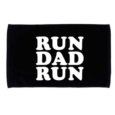 Run Dad Run Marathon Running Spectator Microfiber Hand Towel