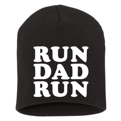 Run Dad Run Marathon Running Spectator Short Acrylic Beanie