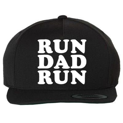 Run Dad Run Marathon Running Spectator Wool Snapback Cap