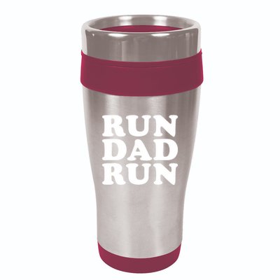 Run Dad Run Marathon Running Spectator 16oz Travel Tumbler