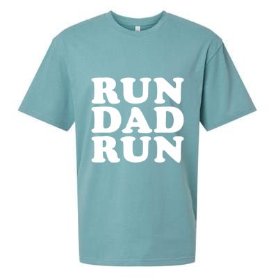 Run Dad Run Marathon Running Spectator Sueded Cloud Jersey T-Shirt