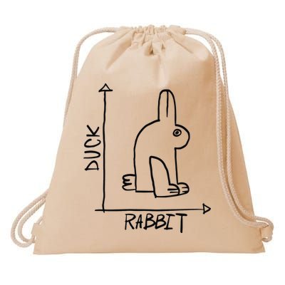 Rabbit Duck Drawstring Bag