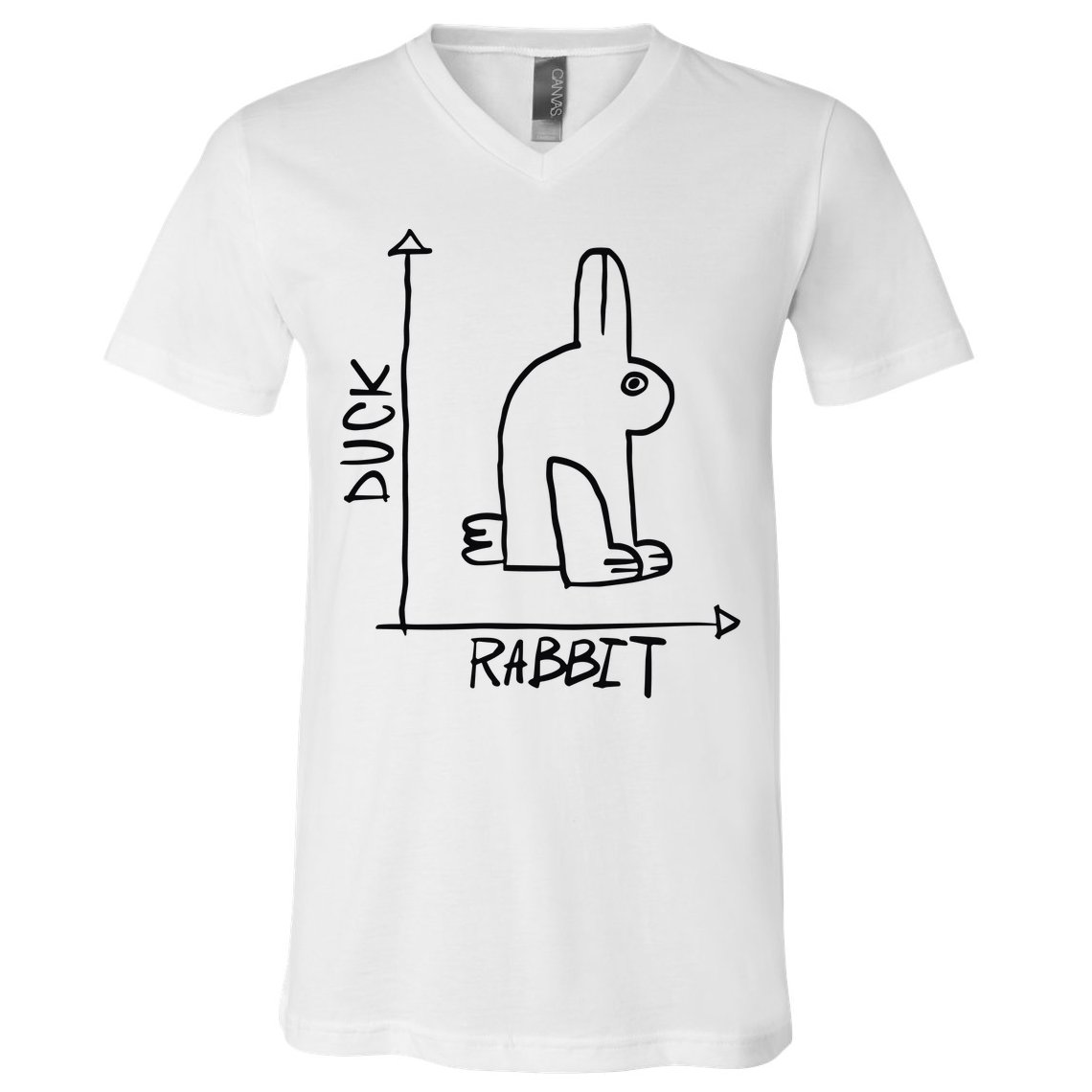 Rabbit Duck V-Neck T-Shirt