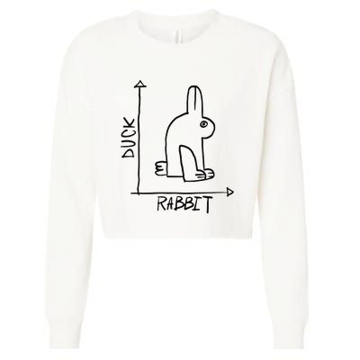 Rabbit Duck Cropped Pullover Crew