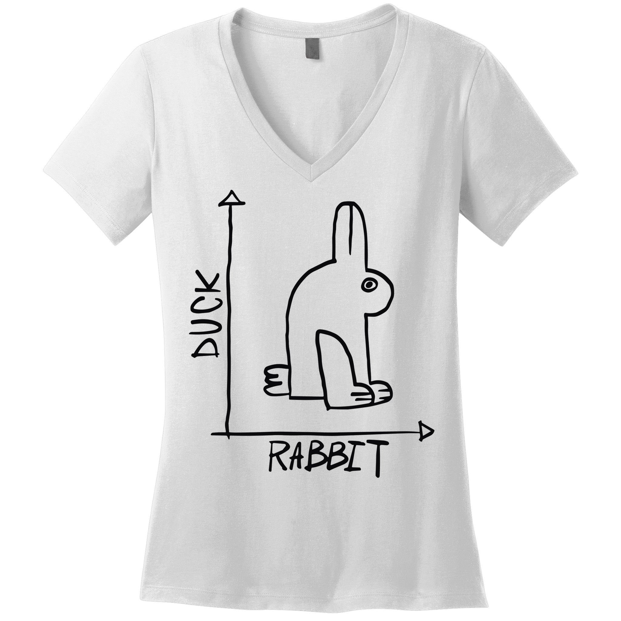 Rabbit Duck Women's V-Neck T-Shirt