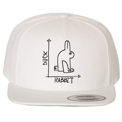 Rabbit Duck Wool Snapback Cap