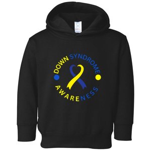 Ribbon Down Right Perfect Down Syndrome Awareness Gift Toddler Hoodie